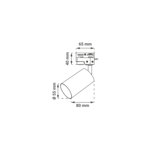GREEN TECH Šinska svjetiljka Green Tech, GU10, IP20, črna - L200-BK