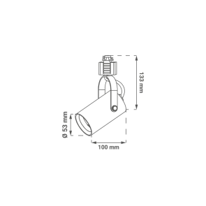 GREEN TECH Šinska svjetiljka Green Tech, GU10, IP20, bela - L300-WH