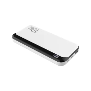 GIGATECH Power Bank Gigatech 10000 mAh, USB and C Outputs, White - TX10000-WH