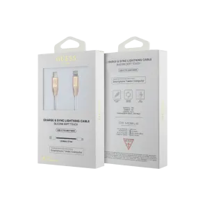 Guess C to lightning cable Guess 1.5m, golden - GUCLLALRGDD