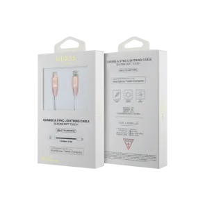 Guess C to lightning cable Guess 1.5m, pink - GUCLLALRGDP