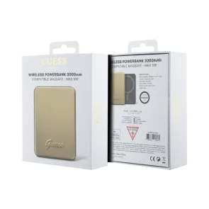 Guess Power Bank Guess 3000 mAh, 5W, MagSafe Compatible, Gold