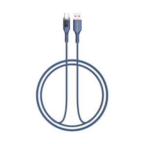GIGATECH USB na C kabel Gigatech XB806 1m, s LED zaslonom, modra