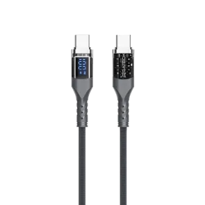 GIGATECH C na C kabel Gigatech XB810 1m, 100W, s LED zaslonom, sivi