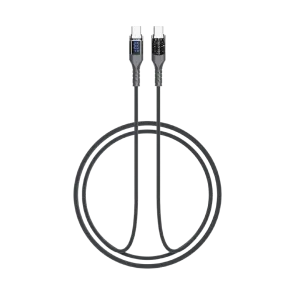 GIGATECH C na C kabel Gigatech XB810 1m, 100W, s LED zaslonom, sivi