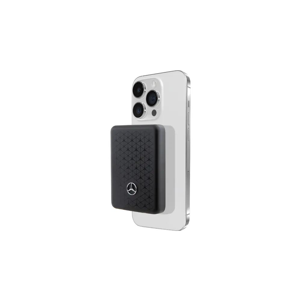 Mercedes Benz Power Bank 5000 mAh, MagSafe Compatible, Black - MEPB5KMESTK