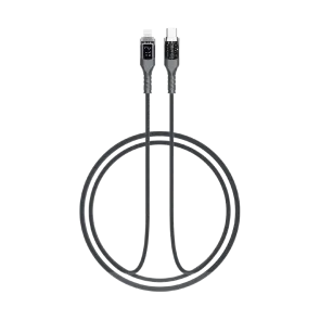 GIGATECH C to lightning cable Gigatech XB818 1m, 27W, with LED display, gray