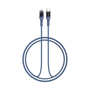 GIGATECH C to lightning cable Gigatech XB819 1m, 27W, with LED display, blue