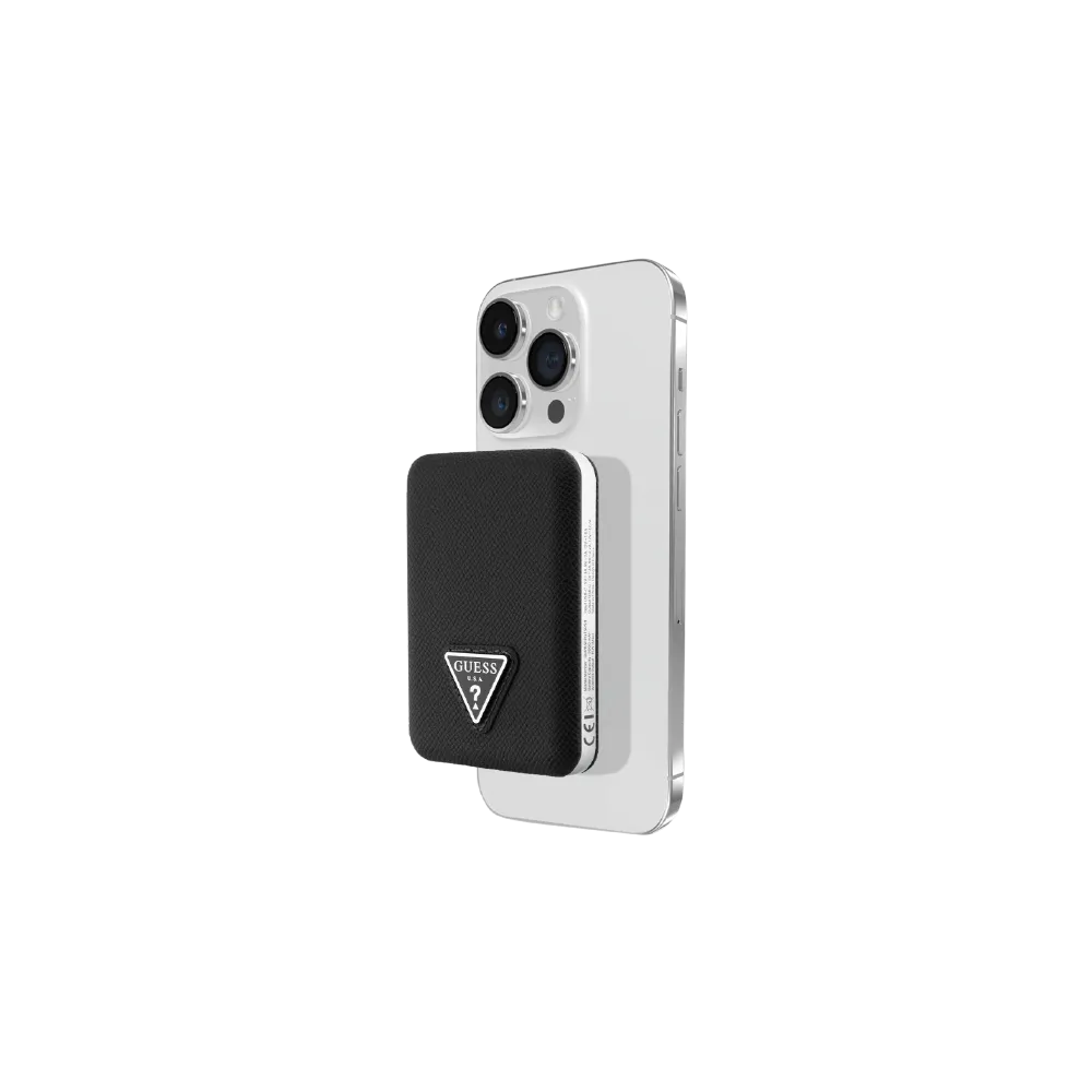 Guess Power Bank Guess 5000 mAh, MagSafe združljiv, črn - GUPB5FPGTSPSK