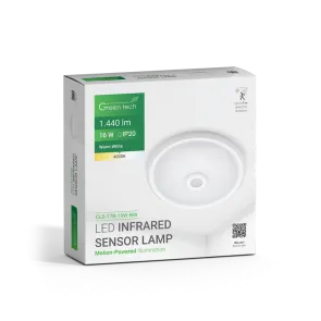 GREEN TECH LED ceiling light with sensor Green Tech 16W, 4000K, diameter 29cm - CLS-77B-16W-NW
