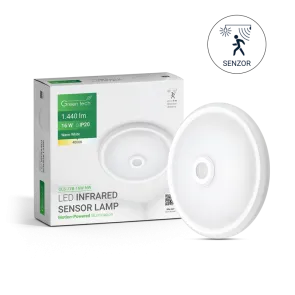 GREEN TECH LED ceiling light with sensor Green Tech 16W, 4000K, diameter 29cm - CLS-77B-16W-NW