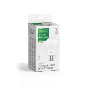 GREEN TECH LED bulb Green Tech with motion sensor and photo cell, 10W, 4000K, E27, A60 - BLX-6131