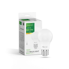 GREEN TECH LED bulb Green Tech 6W, 3000K, E27, A60, Flux: 600 lm, IP40, Epistar chip - BLX-6107