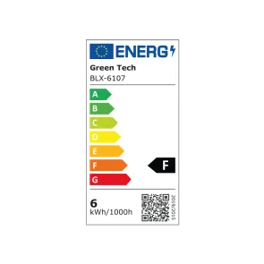 GREEN TECH LED žarnica Green Tech 6W, 3000K, E27, A60, Flux: 600 lm, IP40, Epistar čip - BLX-6107