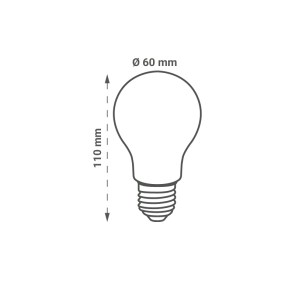 GREEN TECH LED žarnica Green Tech 6W, 3000K, E27, A60, Flux: 600 lm, IP40, Epistar čip - BLX-6107