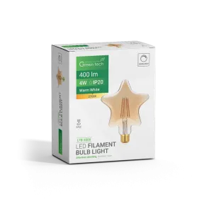 GREEN TECH LED filament bulb Green Tech 4W, 2700K, E27, AC220V, amber, dimmable - LFB-4000