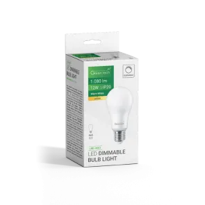 GREEN TECH LED zatemnjiva žarnica Green Tech, 12W, 3000K, E27, A65, Flux: 1140 lm, IP20 - LBD-4001