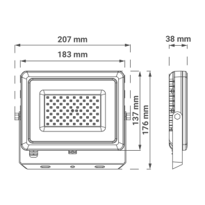 GREEN TECH LED spotlight Green Tech 30W, 3CCT, IP65, aluminum - S3X-30W-3CCT