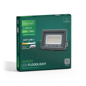GREEN TECH LED spotlight Green Tech 30W, 3CCT, IP65, aluminum - S3X-30W-3CCT