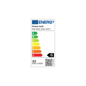 GREEN TECH LED downlight Green Tech 22W, 3 CCT, okrogli - DW-R03-22W-3CCT