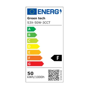 GREEN TECH LED reflektor Green Tech 50W, 3CCT, IP65, aluminij - S3X-50W-3CCT