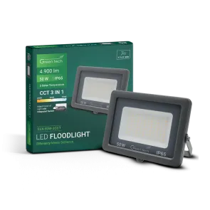 GREEN TECH LED reflektor Green Tech 50W, 3CCT, IP65, aluminij - S3X-50W-3CCT