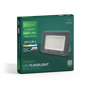 GREEN TECH LED floodlight Green Tech 150W, 3CCT, IP65, aluminum - S3X-150W-3CCT