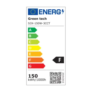 GREEN TECH LED floodlight Green Tech 150W, 3CCT, IP65, aluminum - S3X-150W-3CCT