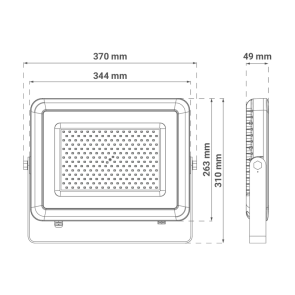 GREEN TECH LED floodlight Green Tech 150W, 3CCT, IP65, aluminum - S3X-150W-3CCT