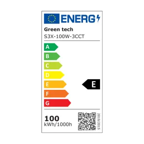 GREEN TECH LED reflektor Green Tech 100W, 3CCT, IP65, aluminij - S3X-100W-3CCT
