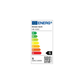 GREEN TECH LED bulb Green Tech 5W, 4000K, E14, G45, IP20, Sanan chip - LB-1302