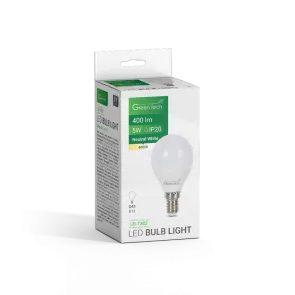 GREEN TECH LED bulb Green Tech 5W, 4000K, E14, G45, IP20, Sanan chip - LB-1302