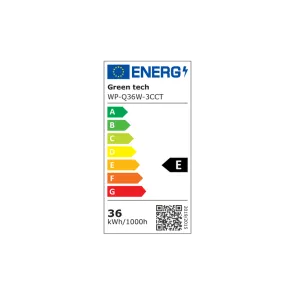 GREEN TECH LED waterproof light Green Tech, linkable, 36W, 120LM/W, 3CCT, IP65 - WP-Q36W-3CCT