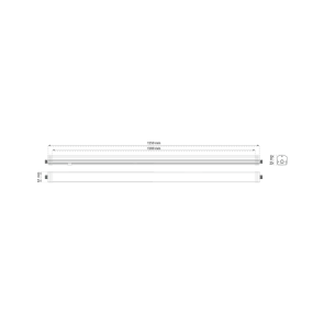 GREEN TECH LED waterproof light Green Tech, linkable, 36W, 120LM/W, 3CCT, IP65 - WP-Q36W-3CCT