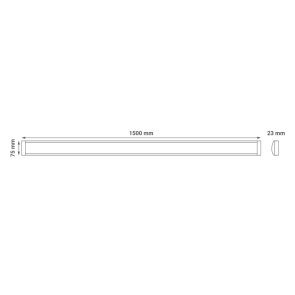 GREEN TECH LED lamp Green Tech, 45W, 3CCT, IP40, 150 cm under cabinet - PF-45W-3CCT