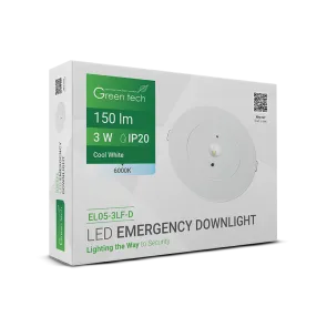 GREEN TECH LED Emergency Light Green Tech 3W, 6000K - EL05-3LF-D