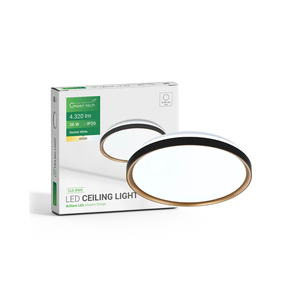 GREEN TECH LED stropna svetilka Green Tech 36W, 4000K, premer 49cm - CLD-8905