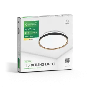 GREEN TECH LED stropna svetilka Green Tech 36W, 4000K, premer 49cm - CLD-8905