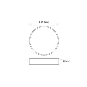 GREEN TECH LED ceiling light Green Tech 24W, 4000K, diameter 39cm - CLD-8904