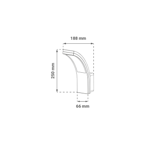 GREEN TECH LED zidna svjetilka brez senzorja Green Tech 15W, 3000K, črna barva - KFS-054