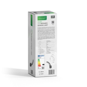 GREEN TECH LED wall lamp with sensor Green Tech 15W, 3000K, black color - KFS-053S