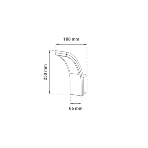 GREEN TECH LED wall lamp with sensor Green Tech 15W, 3000K, black color - KFS-053S