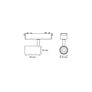 LED Magnetic Lamp Green Tech, 3W, 3CCT, OSRAM LED, Dimmable for Slim Track