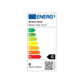 LED Magnetic Lamp Green Tech, 6W, 3CCT, LED Osram, Dimmable for Slim Track