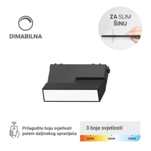 LED magnetna svetilka Green Tech, 6W, 3CCT, LED Osram, zatemnilna za slim tirnico