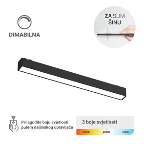 LED magnetna svetilka Green Tech, 18W, 3CCT, LED Osram, zatemnilna za slim tirnico