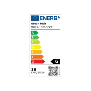 LED magnetna svetilka Green Tech, 18W, 3CCT, LED Osram, zatemnilna za slim tirnico