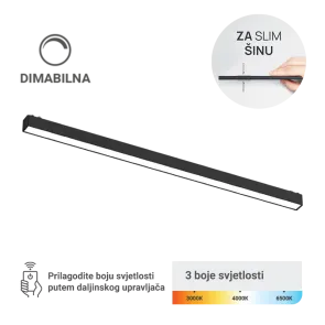 LED magnetna svetilka Green Tech, 24W, 3CCT, LED Osram, zatemnilna za slim tirnico