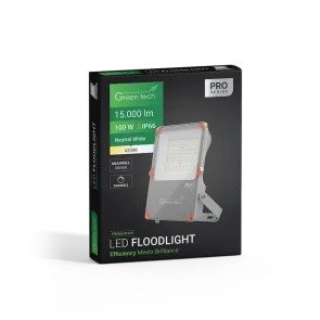 Premium LED reflektor Green Tech, 100W, 150LM/W 4200K, IP66 Meanwell XLG