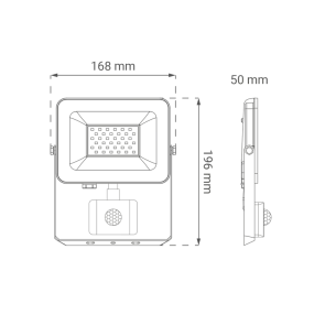 LED reflektor s senzorjem Green Tech 2550 lm, 30W, 6500K, IP65, bel